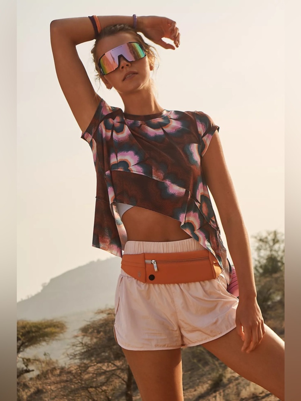Free people movement The Way Home Run Shorts in white athletic shorts